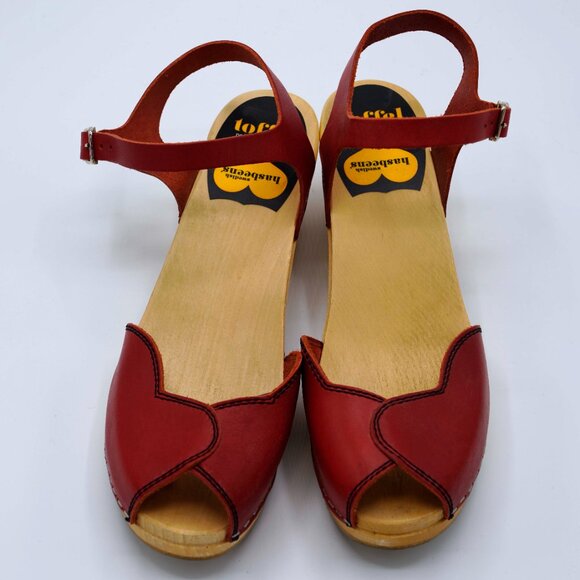 Swedish Hasbeens Red Clogs - Picture 1 of 5